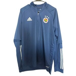 Adidas Fenerbahce SK Quarter Zip Training Top Mens Large Navy Blue Soccer